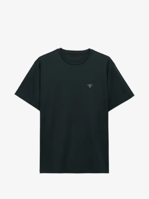 Prada logo-plaque cotton T-shirt