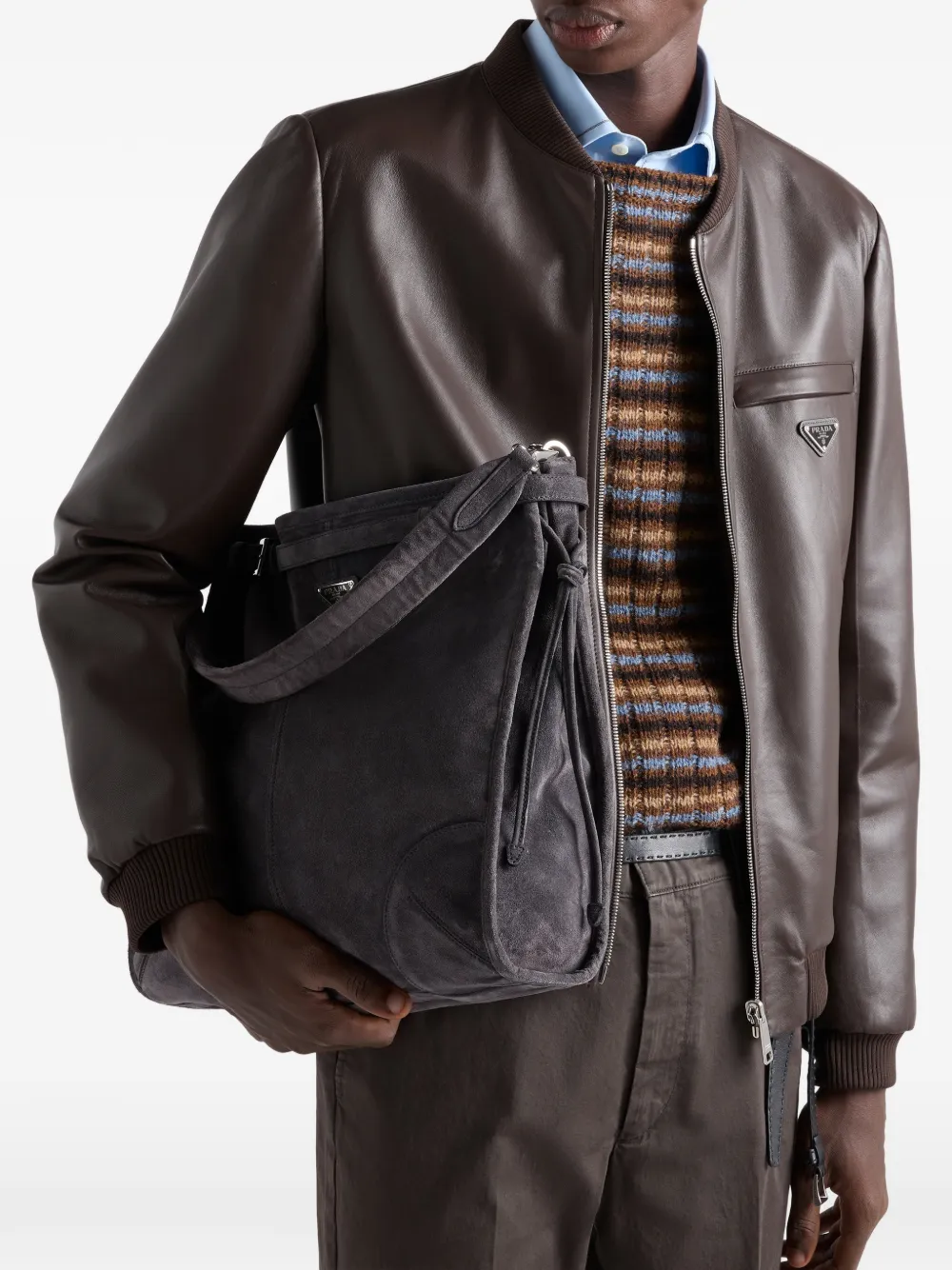 Prada Omkeerbaar bomberjack Bruin