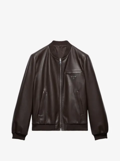 Prada reversible nappa leather bomber jacket