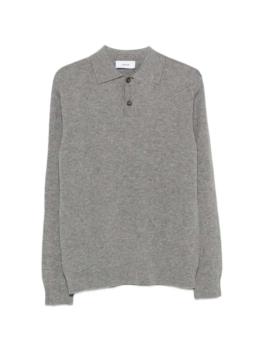 Lardini fine-knit long-sleeve polo shirt