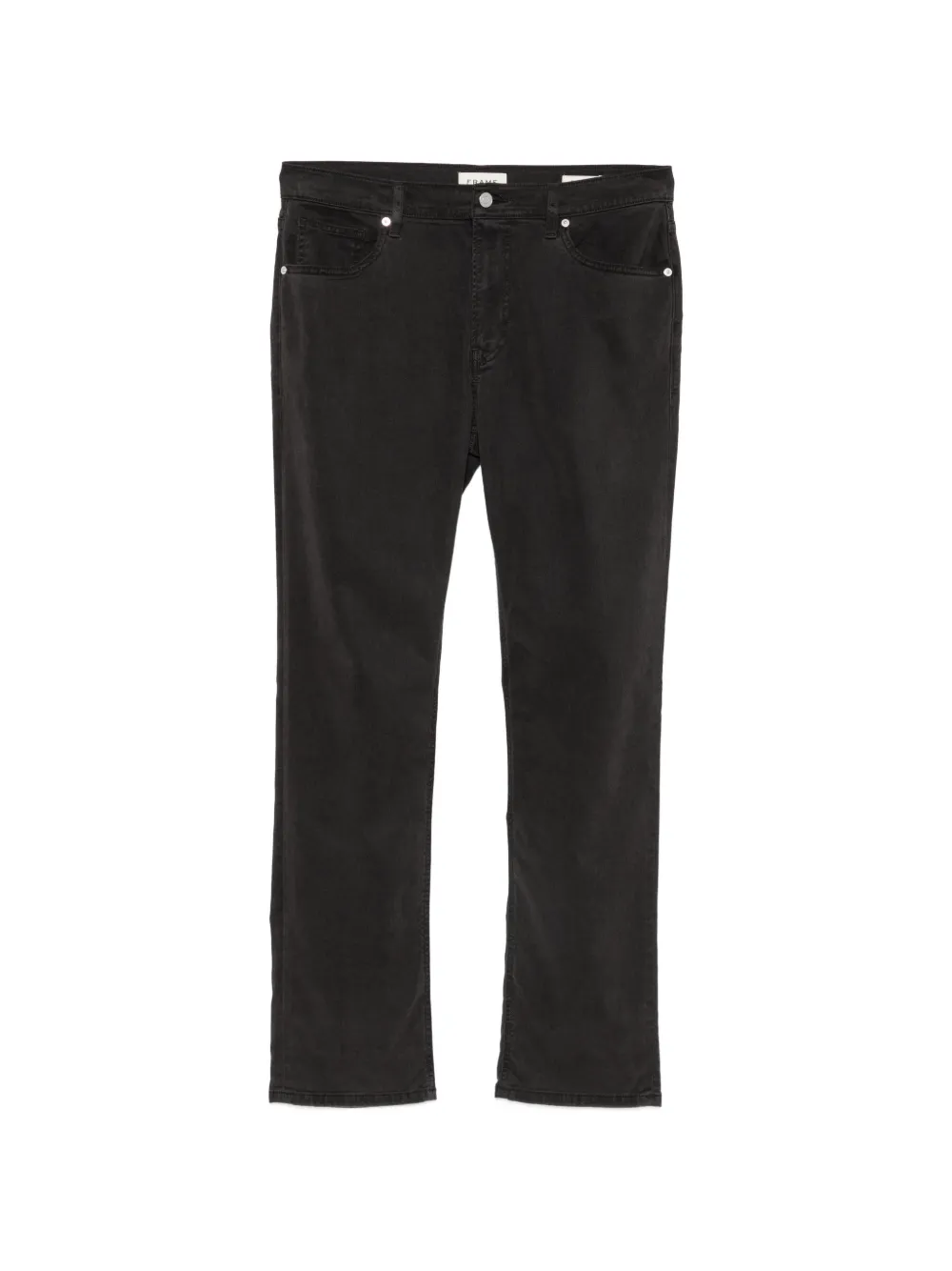 FRAME Modern Straight brushed twill wide-leg jeans - Nero