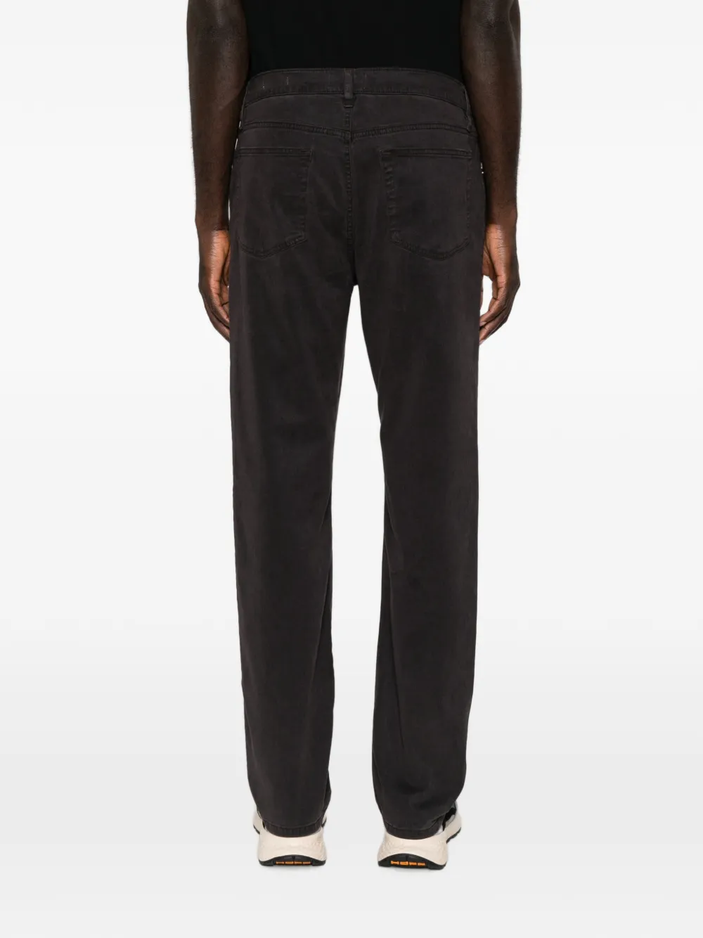 FRAME Modern Straight twill jeans met wijde pijpen Zwart