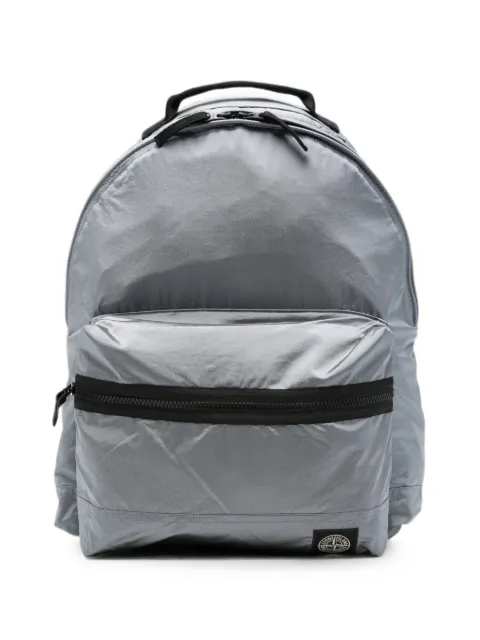 Stone Island logo-patch zip-around backpack