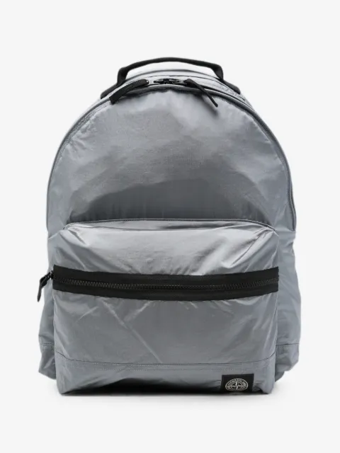 Stone Island logo-patch zip-around backpack