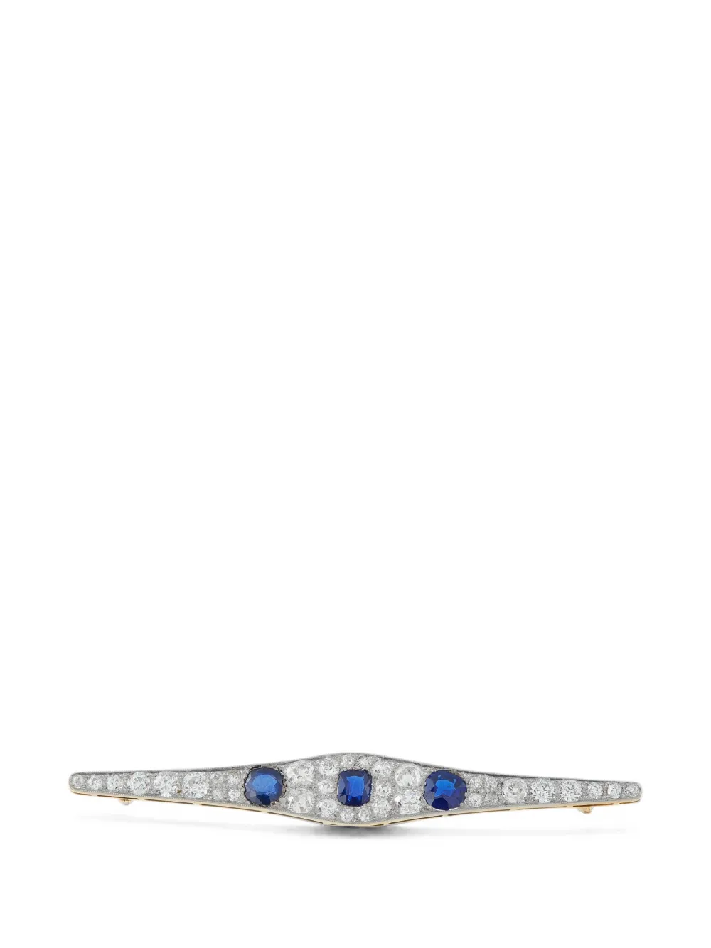 LB Exclusive Brosche mit Saphir und Diamant - Gold