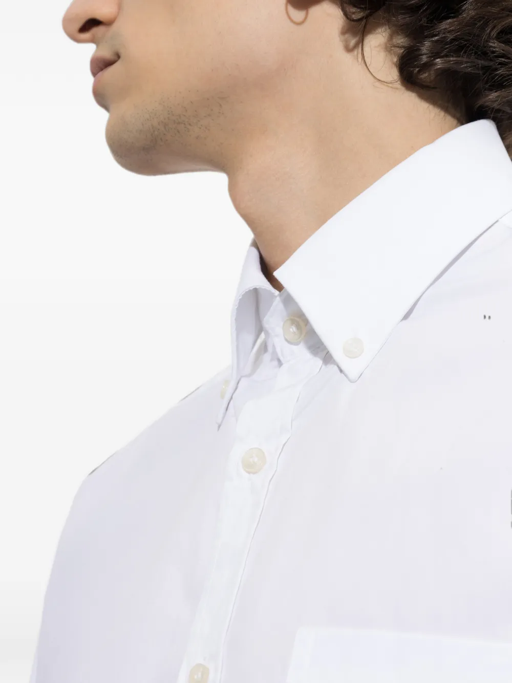 Paul & Shark Button-down oervhemd met borstzak Wit