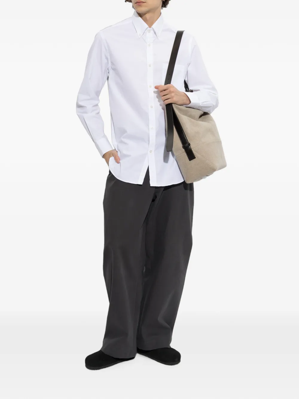 Paul & Shark Button-down oervhemd met borstzak Wit