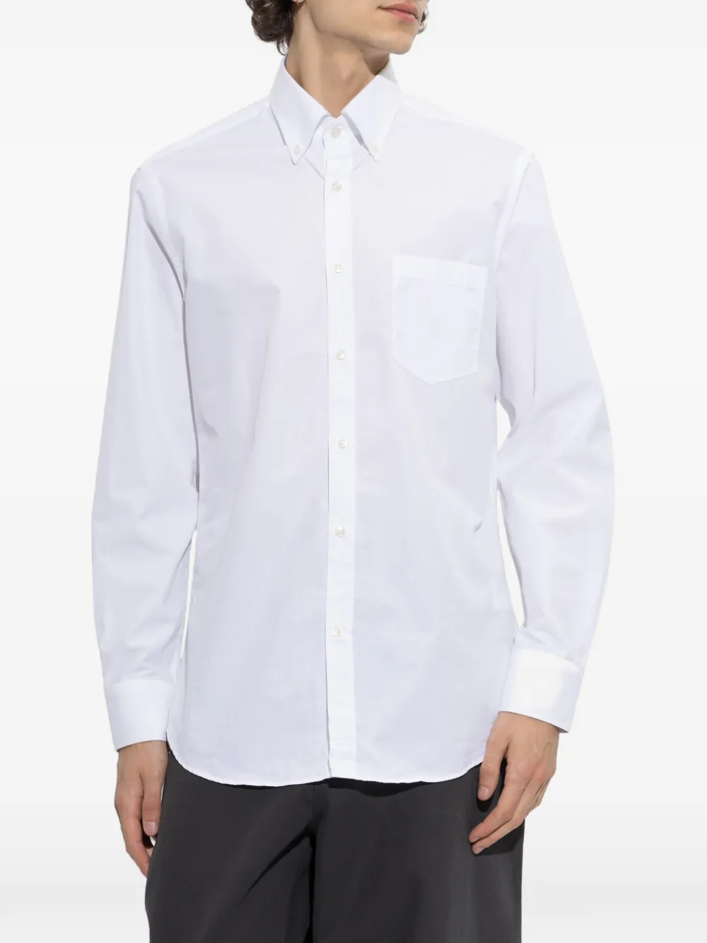Paul & Shark Button-down oervhemd met borstzak Wit