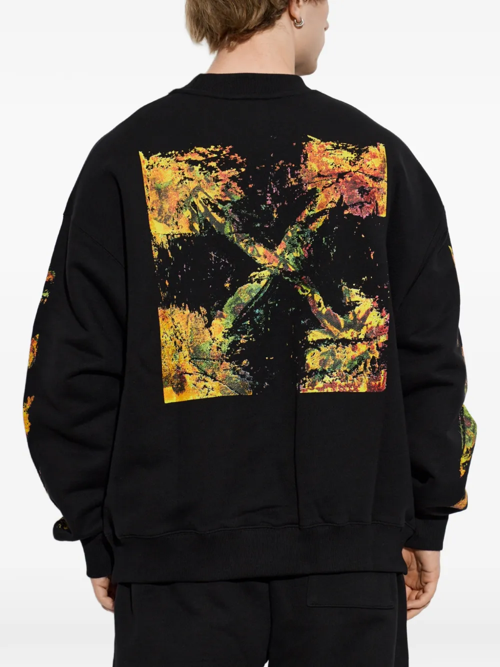 Off-White Sweater met logoprint Zwart