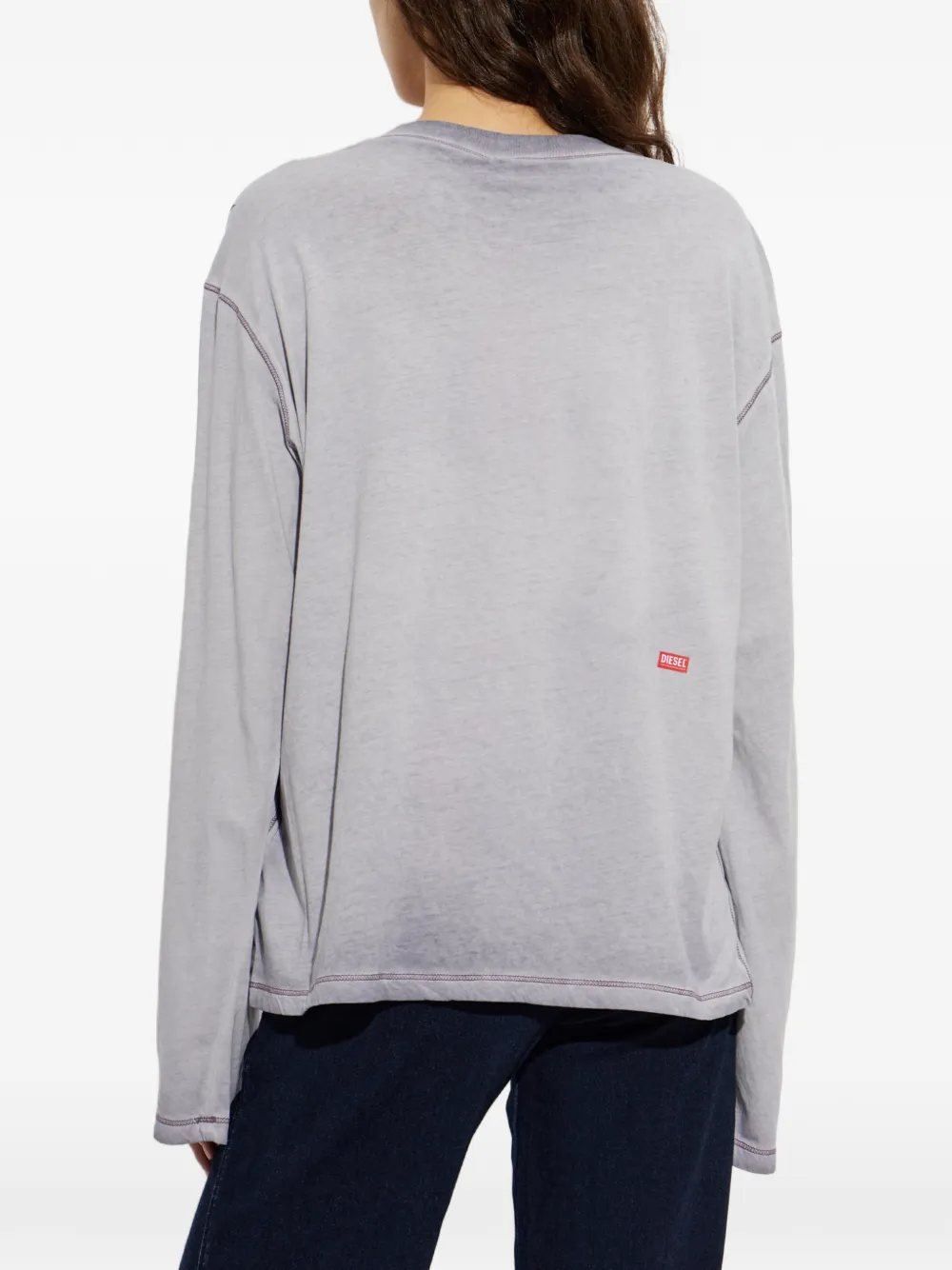 Diesel T-Hilary-LS T-shirt Paars