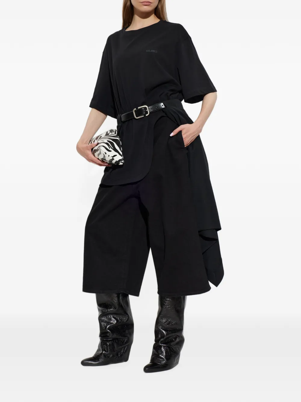 The Attico T-shirt Zwart