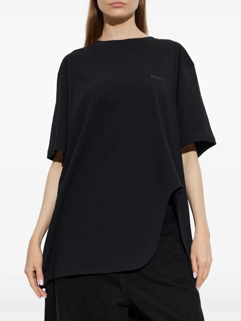 The Attico T-shirt Zwart