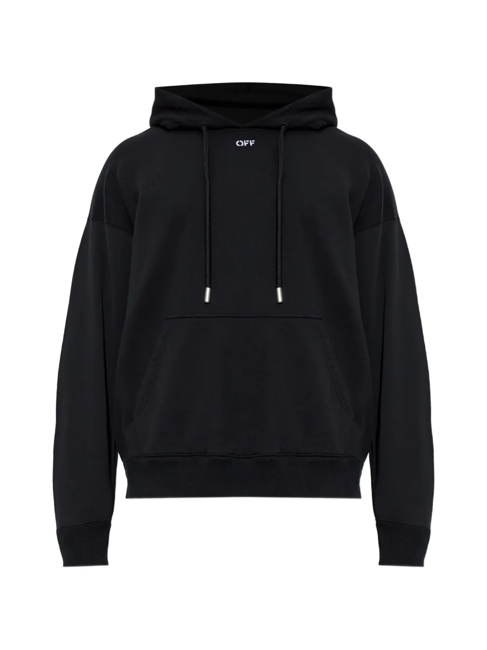 Off-White graphic-print drawstring hoodie - Nero