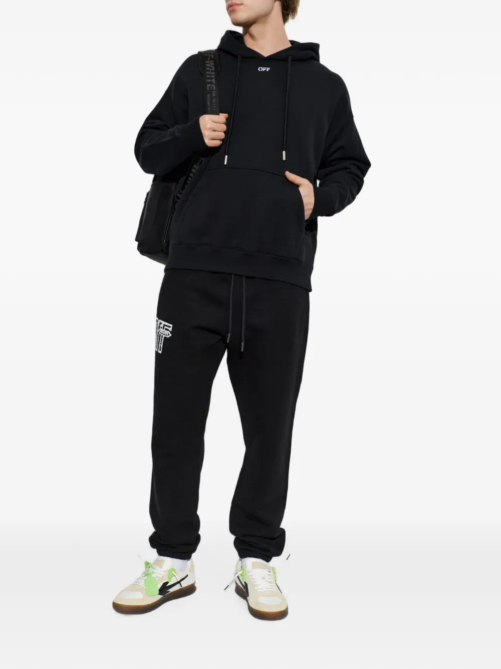 Off-White Hoodie met print Zwart