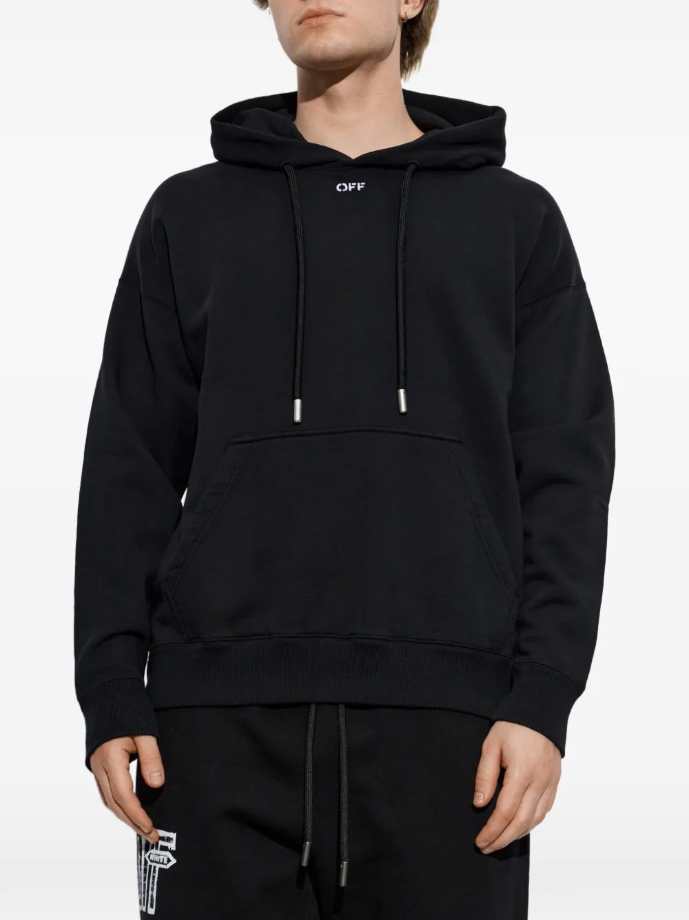 Off-White Hoodie met print Zwart