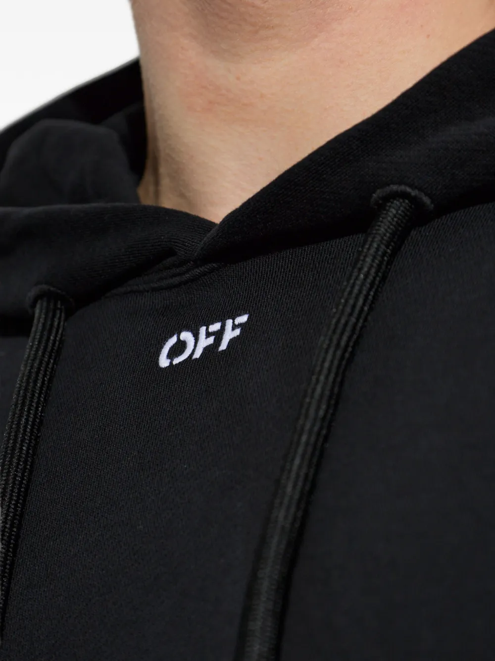 Off-White Hoodie met print Zwart