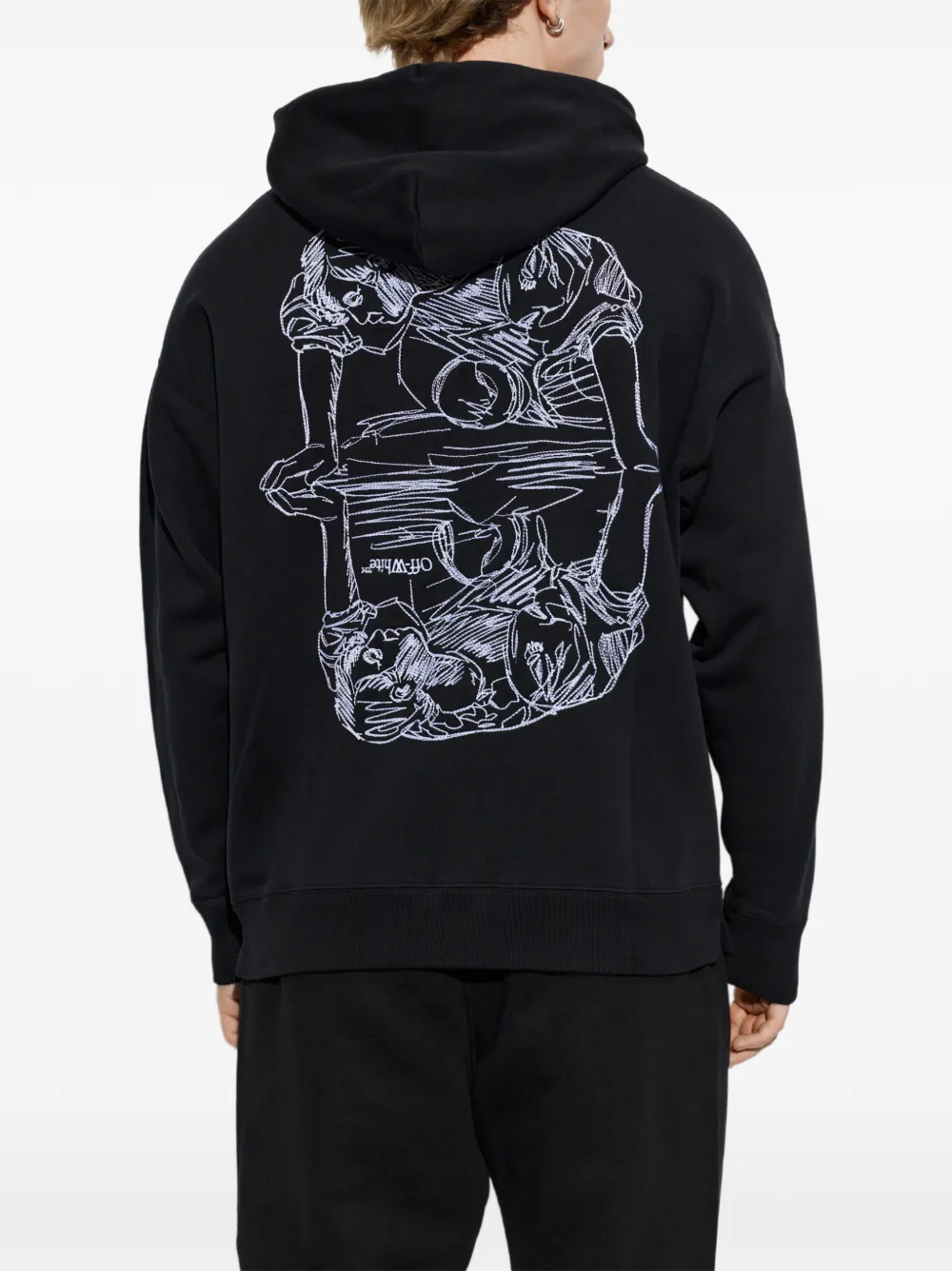 Off-White Hoodie met print Zwart