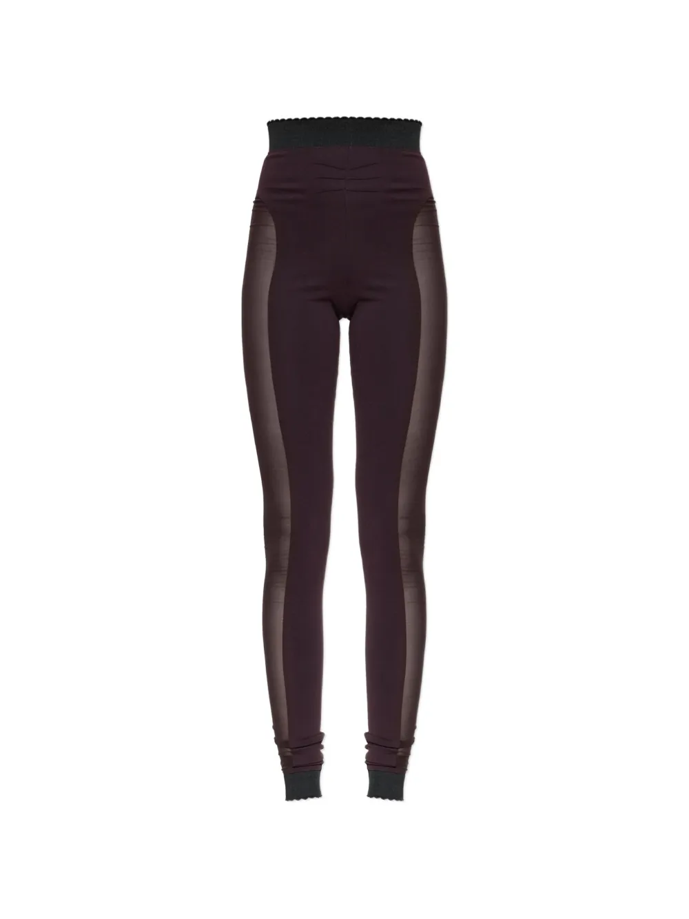 The Attico sheer-panelled leggings - Viola