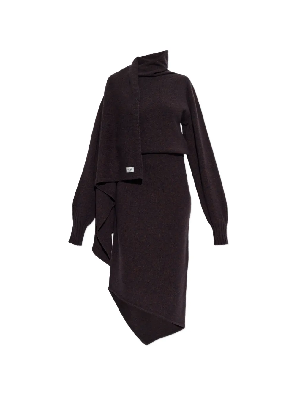 The Attico brown midi dress - Marrone