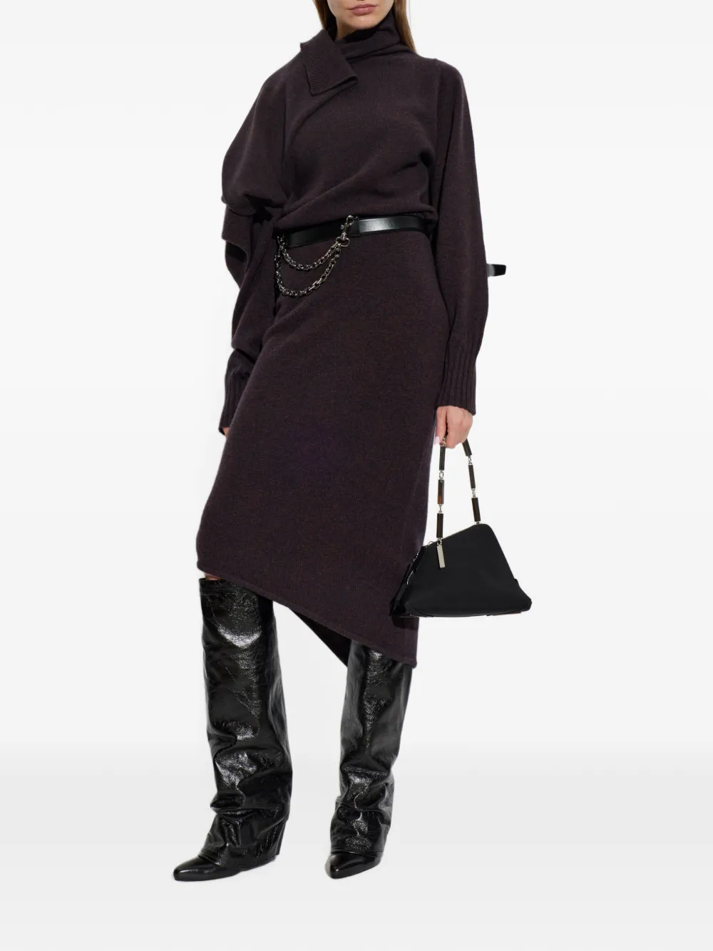 The Attico Midi-jurk Bruin