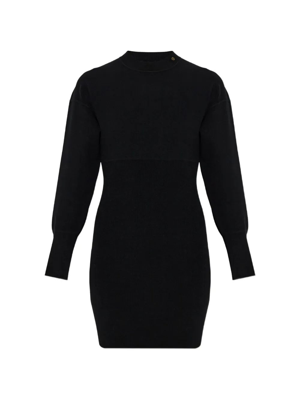ANINE BING Imane logo-plaque mini dress - Black