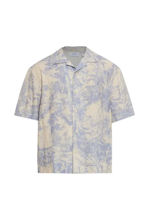 Off-White City Nature linen bowling shirt