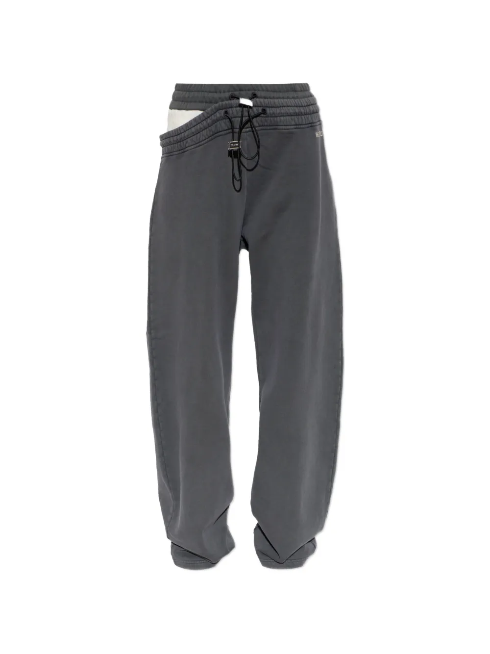 Attico Slit-detail Track Pants In Gray