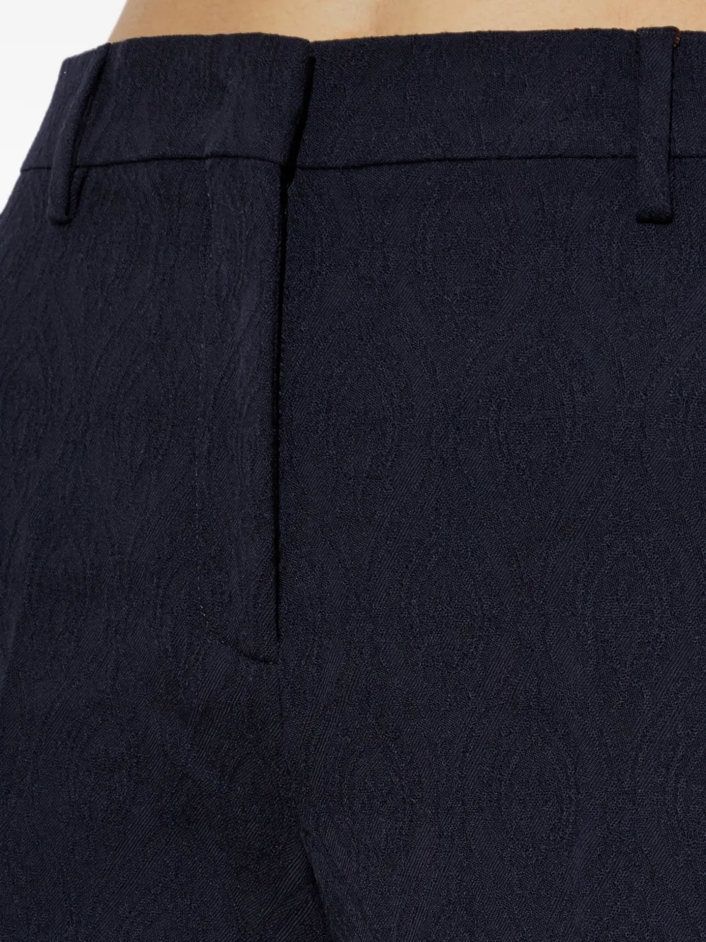 ETRO paisley-jacquard trousers Blauw