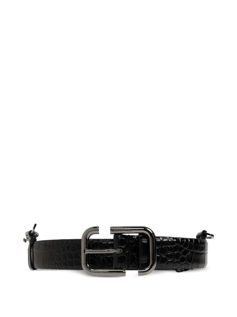 The Attico crocodile-effect chain-detail belt - Schwarz