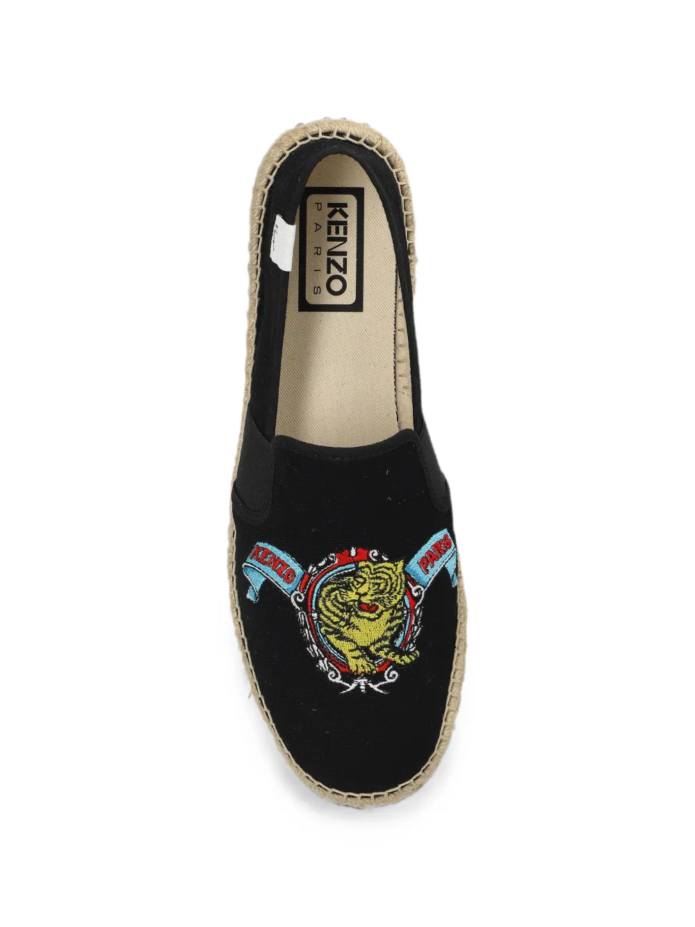 Kenzo tiger-embroidered espadrilles Zwart