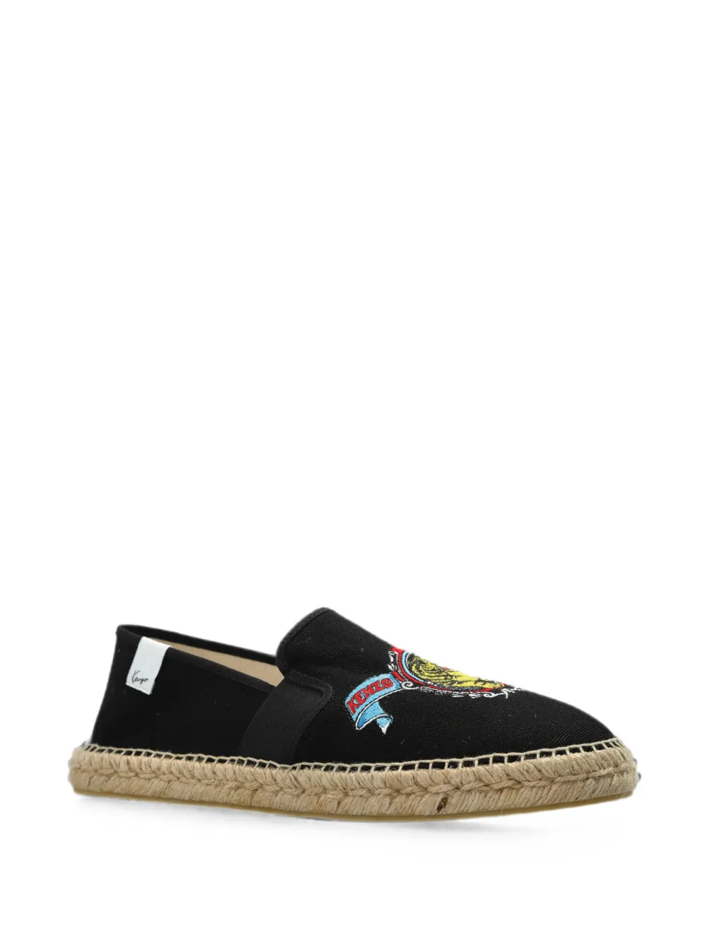 Kenzo tiger-embroidered espadrilles Zwart