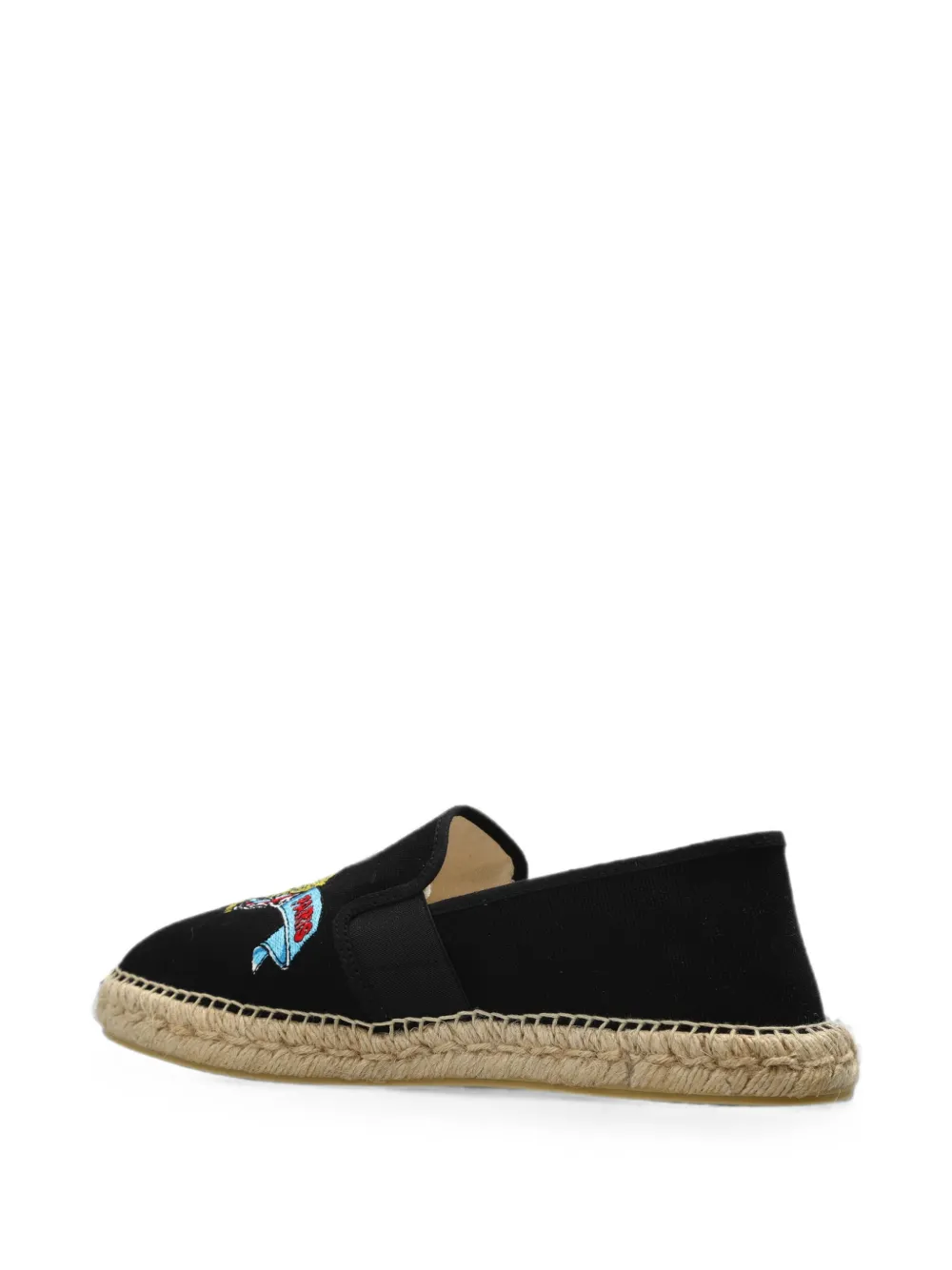 Kenzo tiger-embroidered espadrilles Zwart