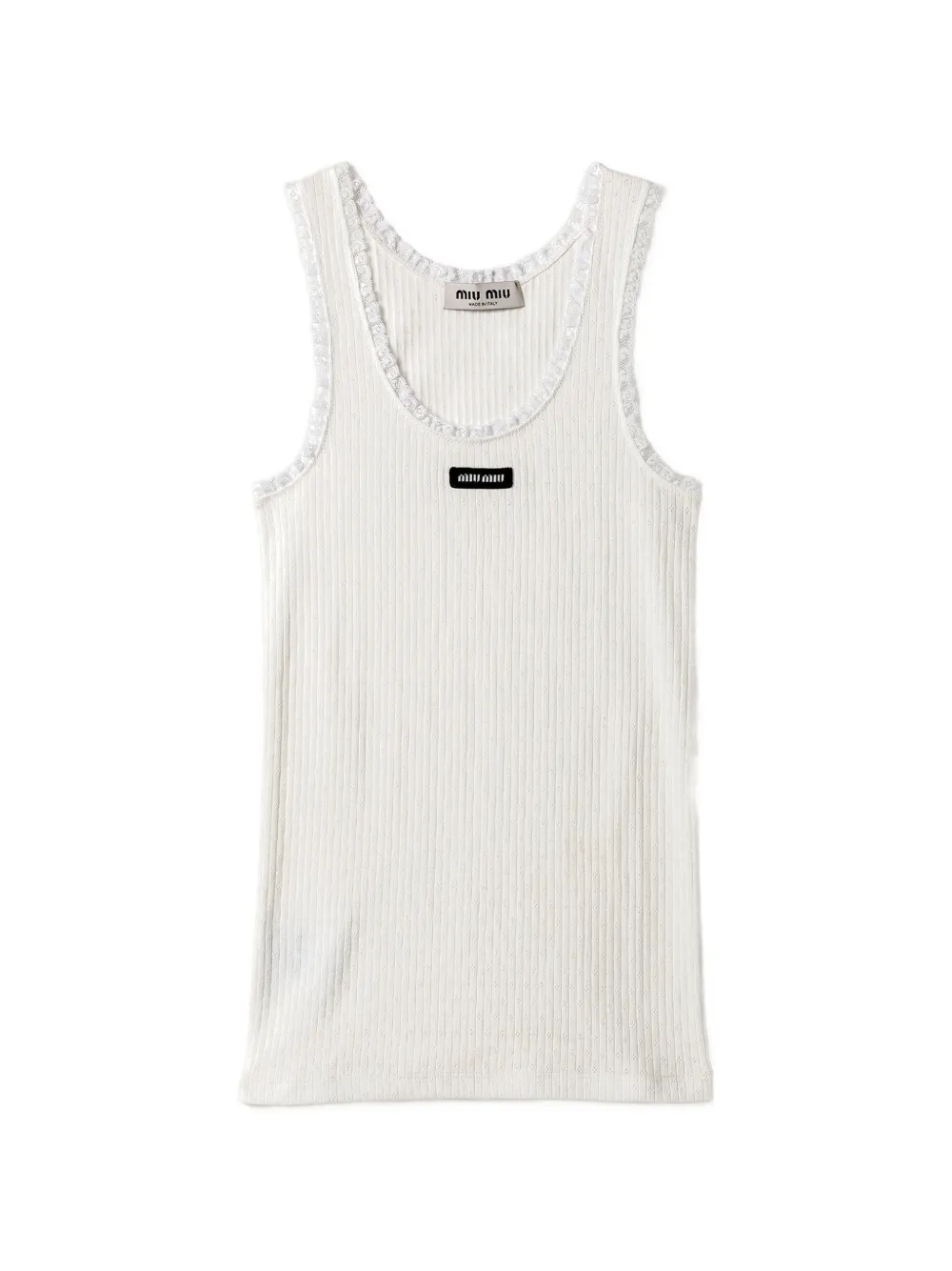 Miu Miu Cotton top - Bianco