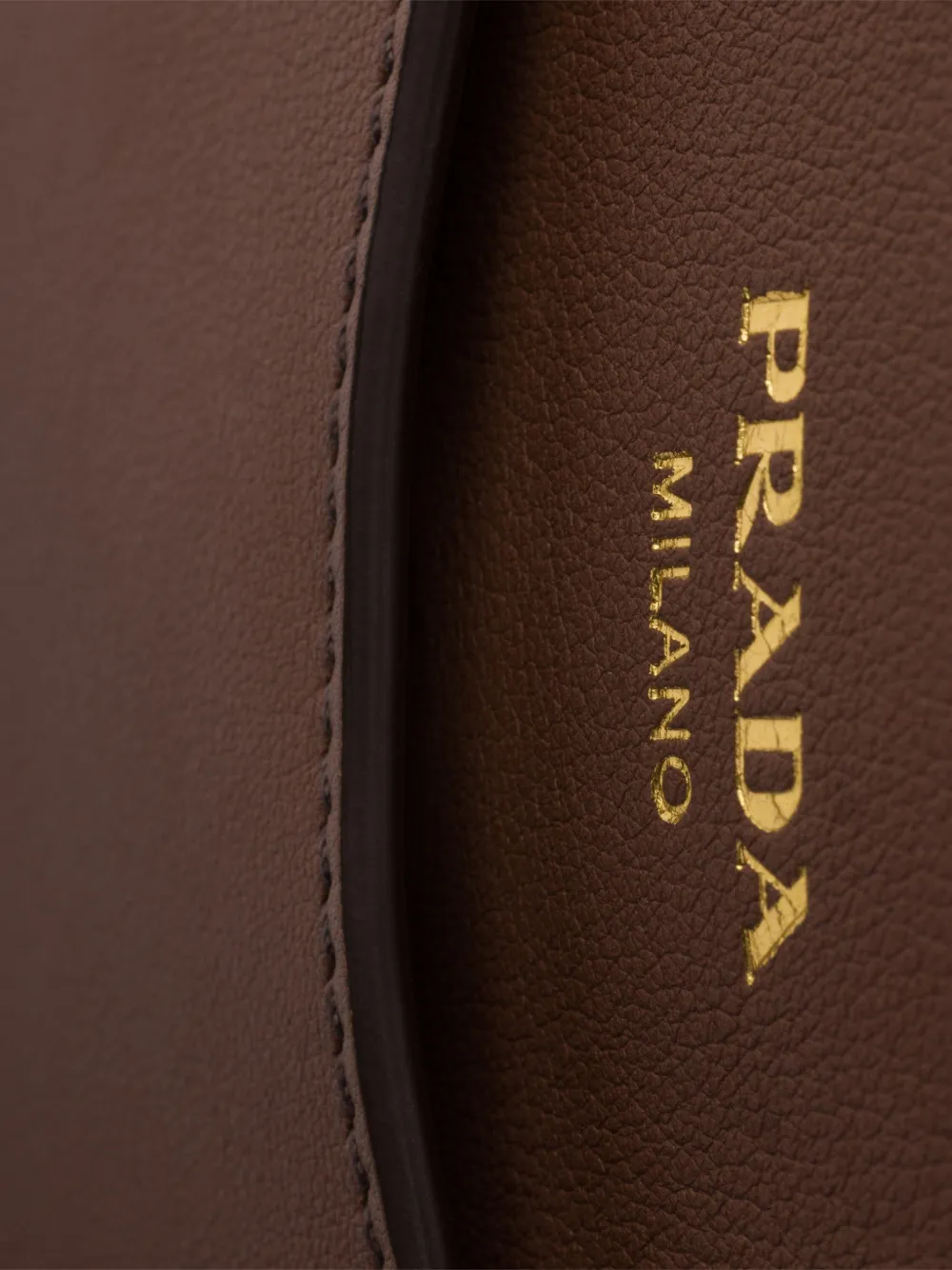 Prada medium Prelude leather handbag Bruin