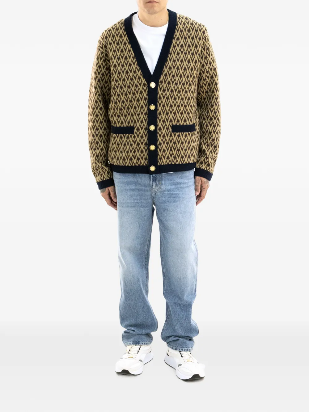 Valentino Garavani Wollen vest met Toute La V-patroon Bruin