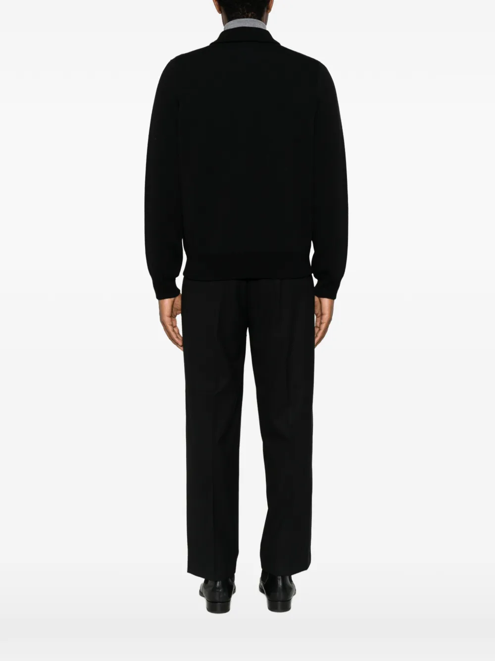 Lardini zip-up knitted jacket Zwart