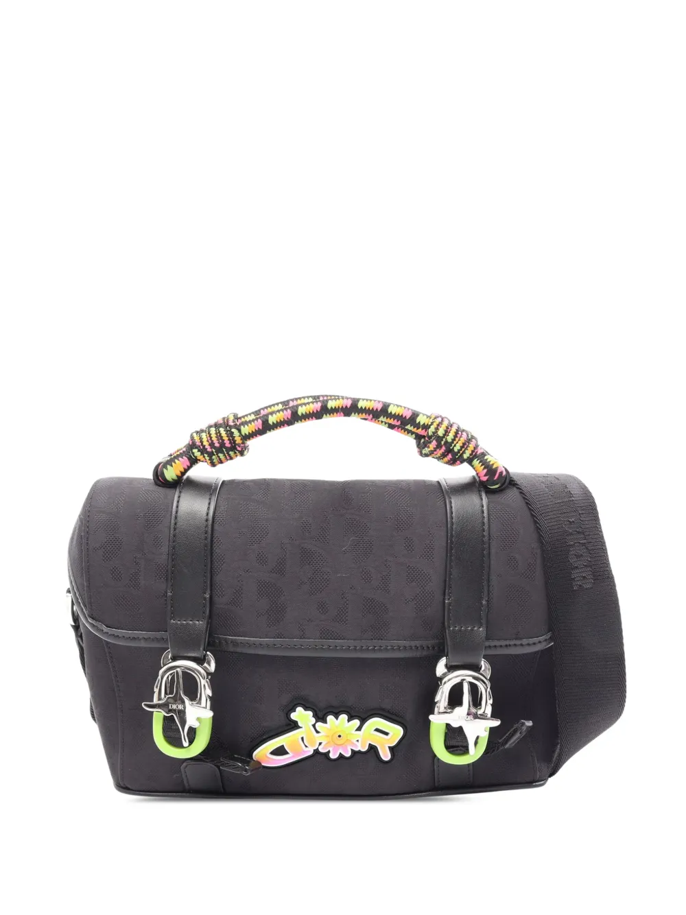 Christian Dior Pre-Owned 2000-2026 Lewis Hamilton Oblique Canvas Hit the Road Messenger Bag satchel - Nero