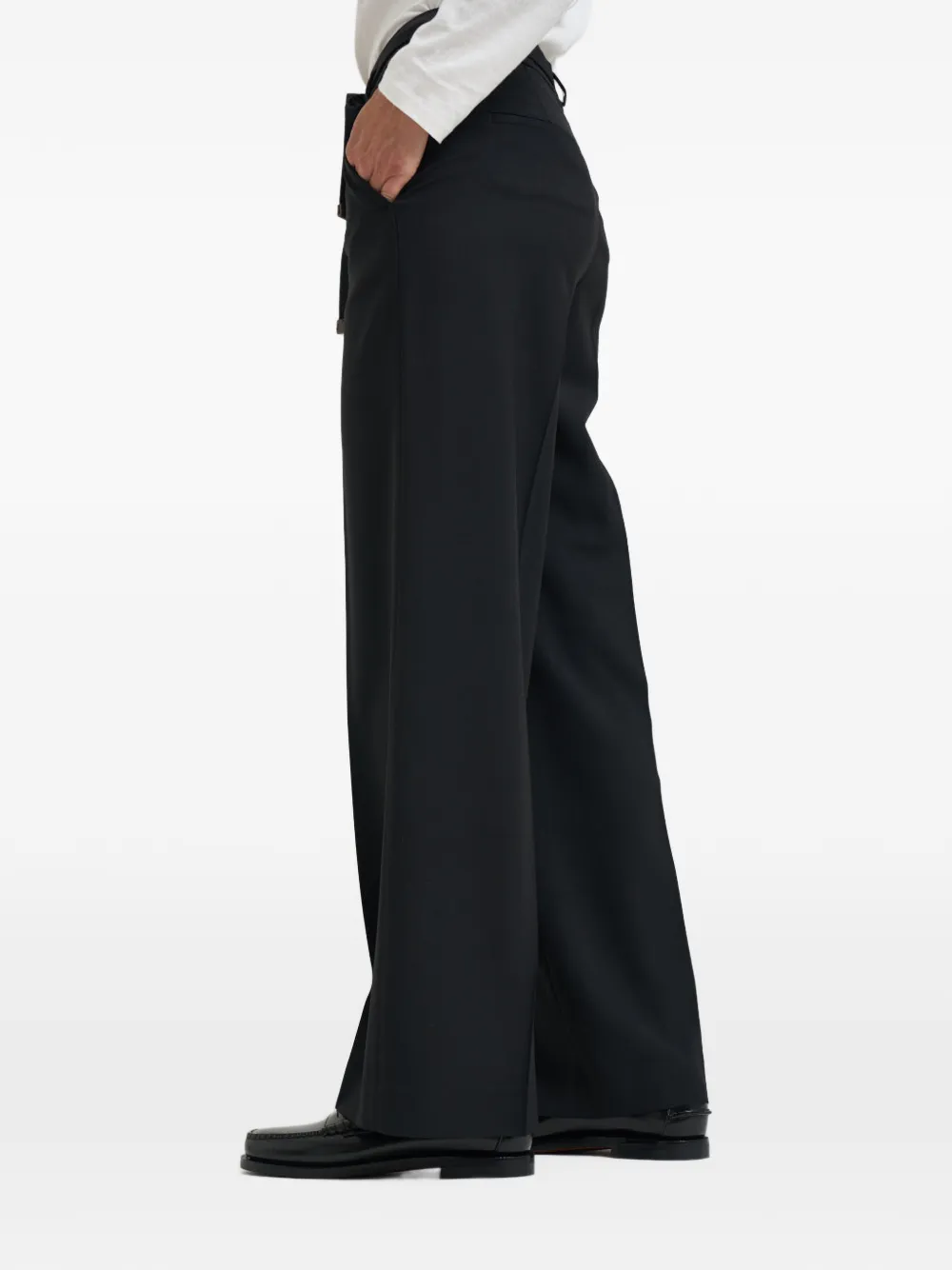 Peserico Bügelfaltenhose mit Gürtel - Schwarz