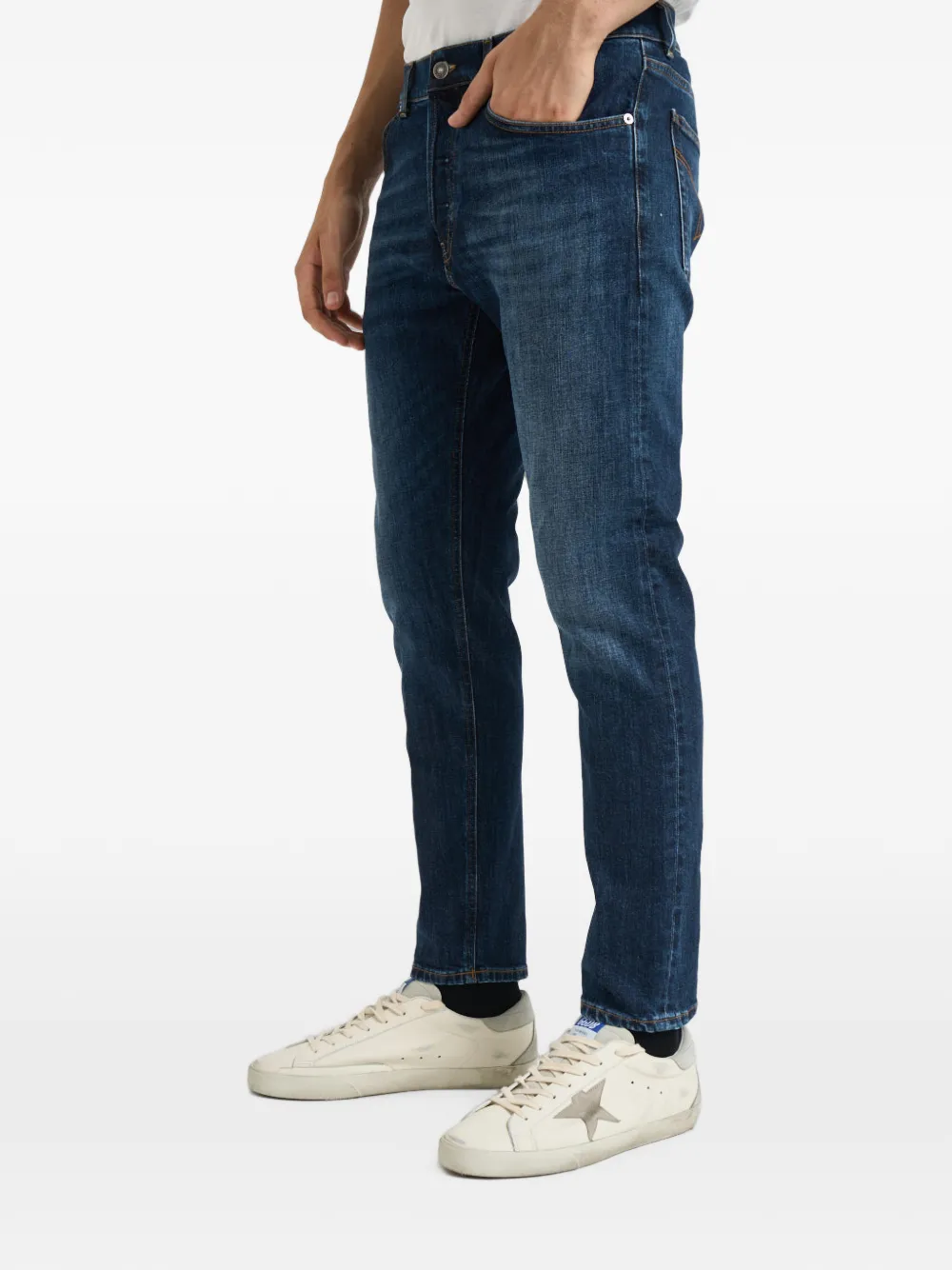 DONDUP Dian jeans met vervaagd effect Blauw