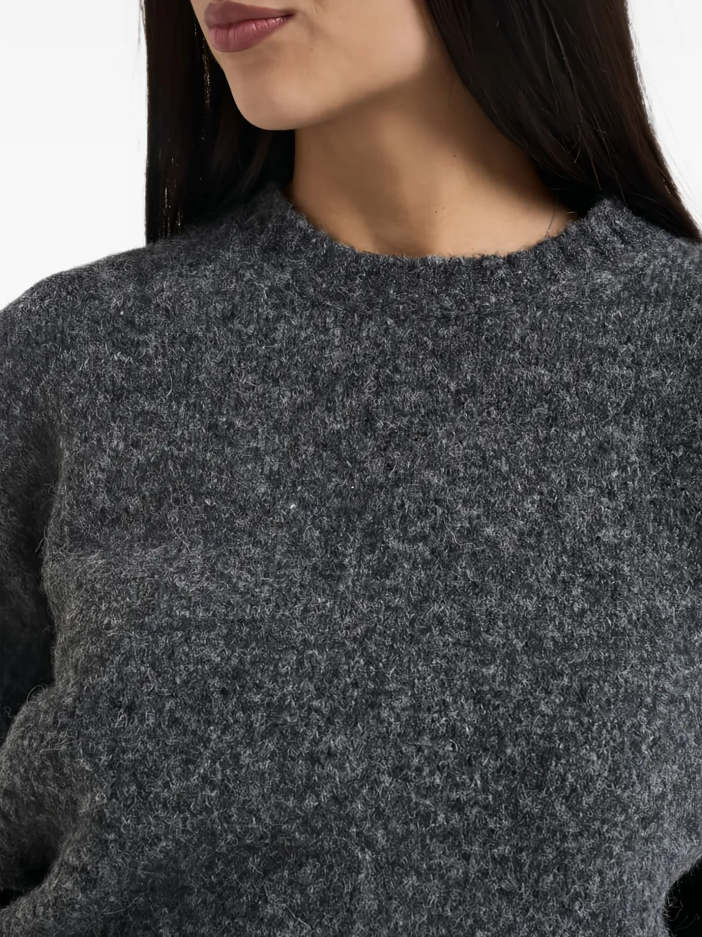 Semicouture buckle-detail layered sweater Grijs