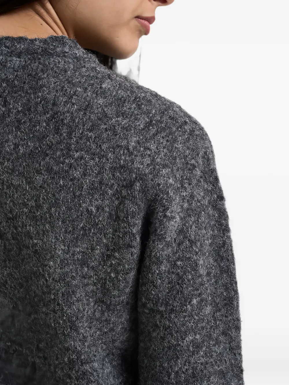 Semicouture buckle-detail layered sweater Grijs
