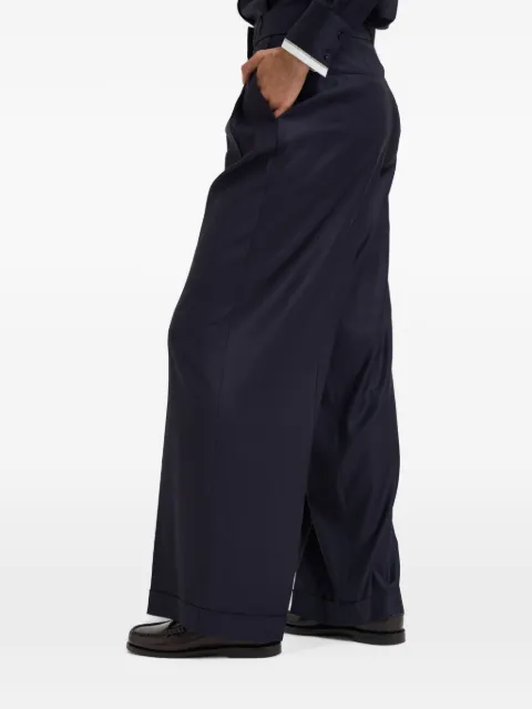 Peserico pleated turn-up trousers