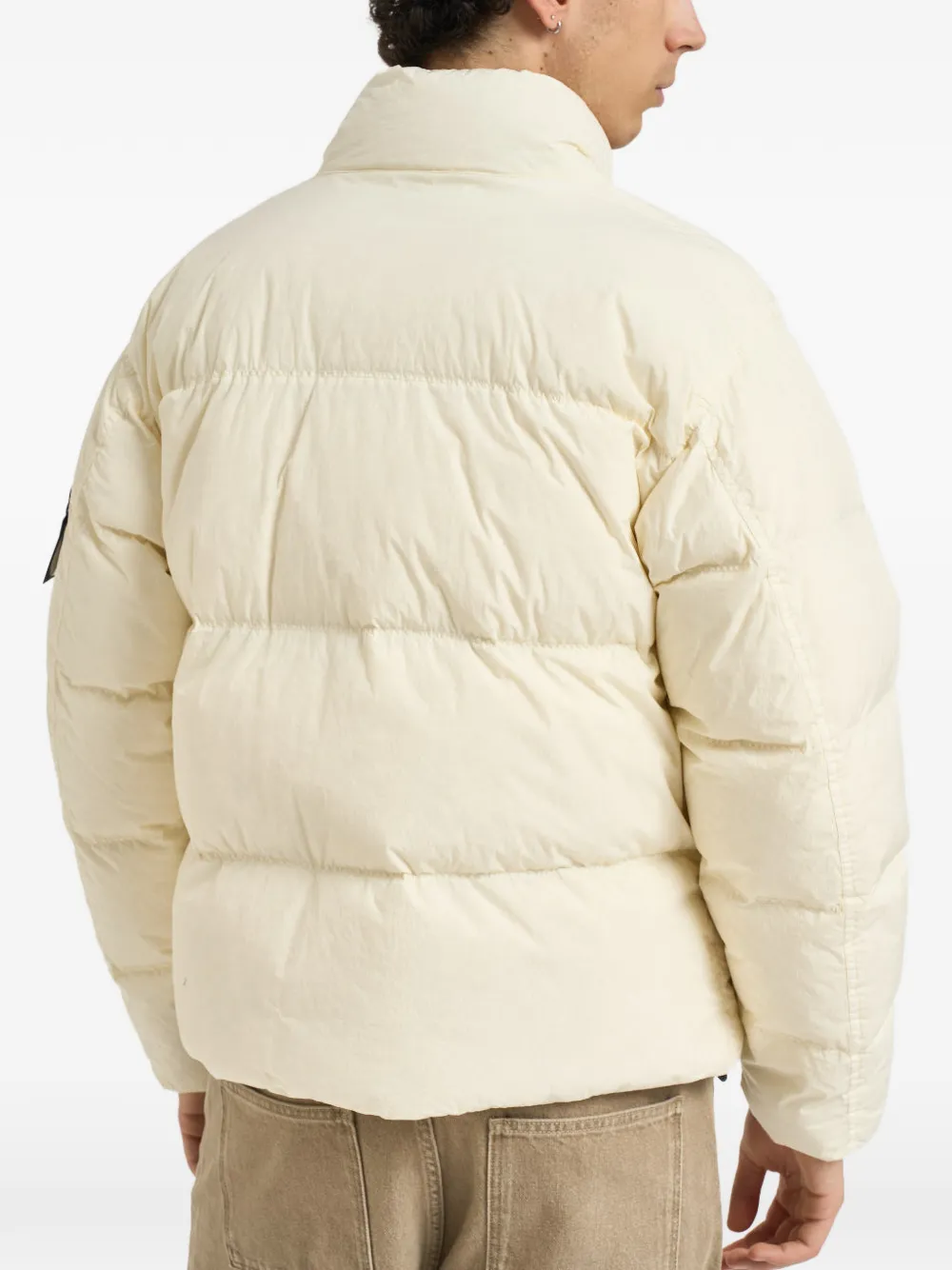 Stone Island 4100109 Reps NY jack met gekreukt effect Beige