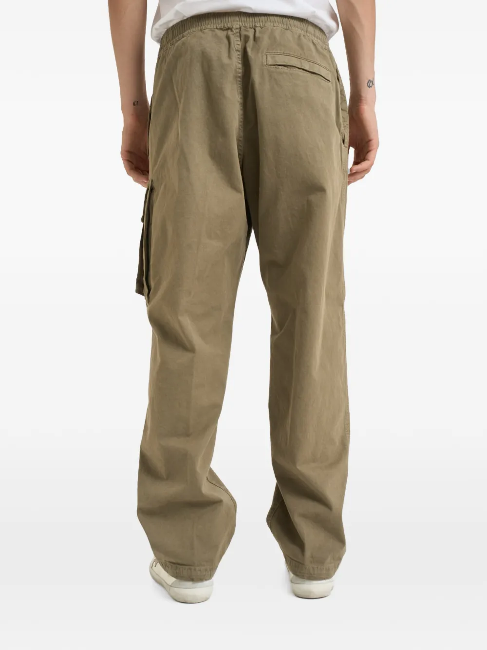 Stone Island 3100036 stretch-katoenen twill joggingbroek van biologisch katoen Beige