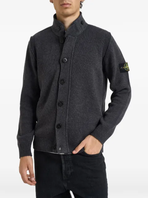 Stone Island Compass patch button-up sweater