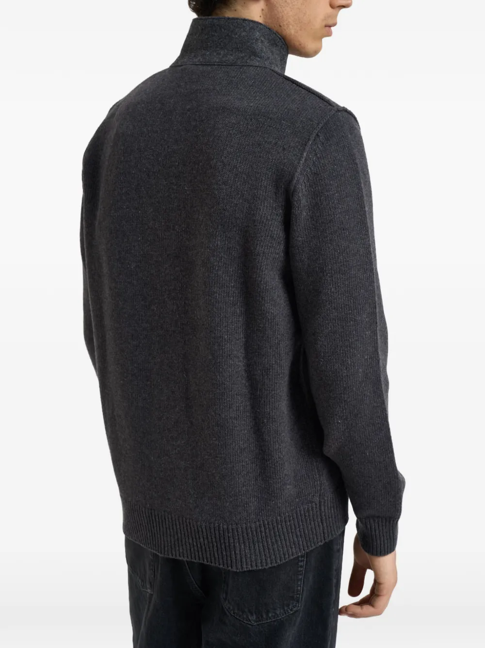 Stone Island Trui met Compass-patch en knopen Grijs