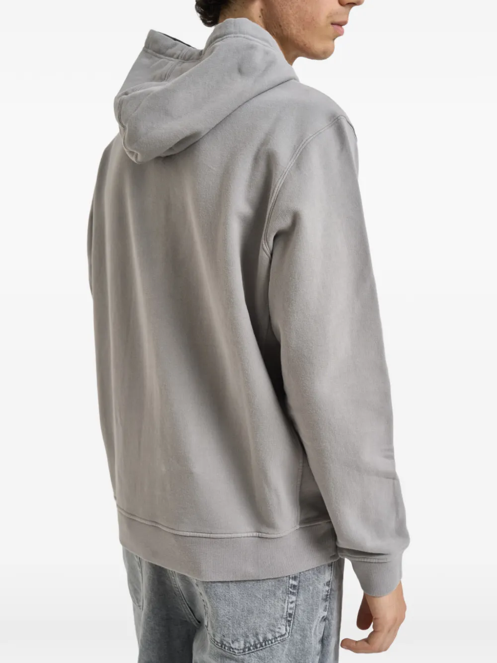 Stone Island 6100048 geborstelde sweater van biologisch katoen en fleece Grijs