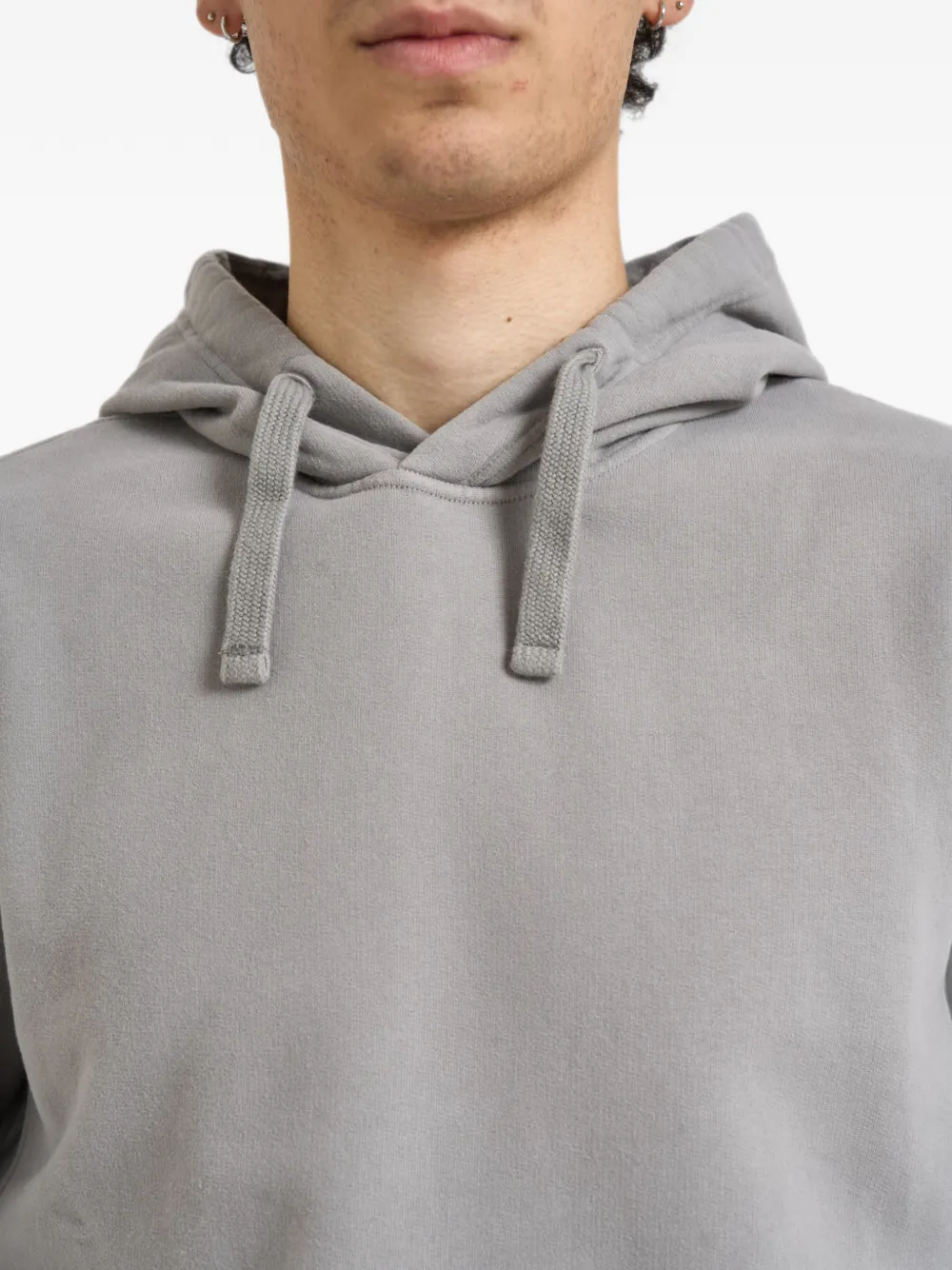 Stone Island 6100048 geborstelde sweater van biologisch katoen en fleece Grijs