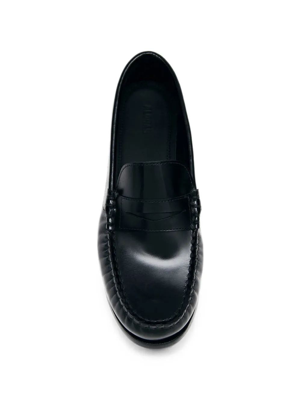 ALOHAS Rivet leather penny loafers Zwart