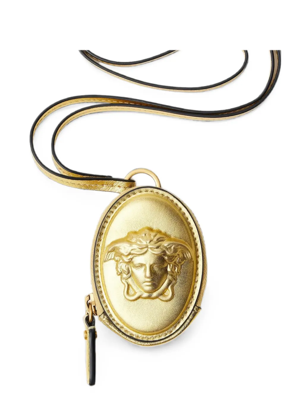 Versace Lou metallic Nappa coin purse - Gold